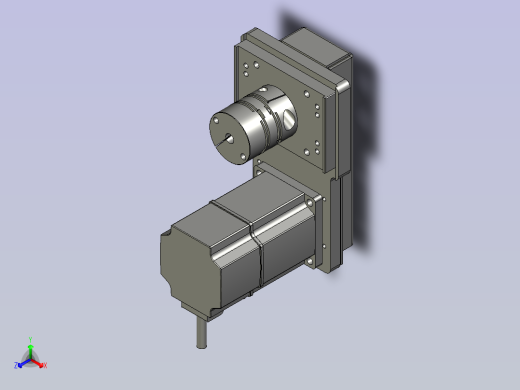 M077-KK86-带联轴器反折马达组正等轴测缩略图