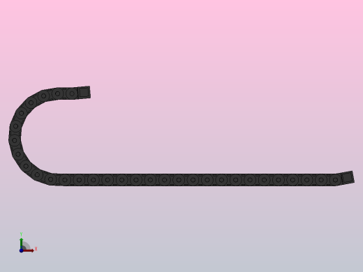 内高35弯曲半径200两侧打开型DA桥式拖链DMD35BDA-35-100-200R-30前视缩略图