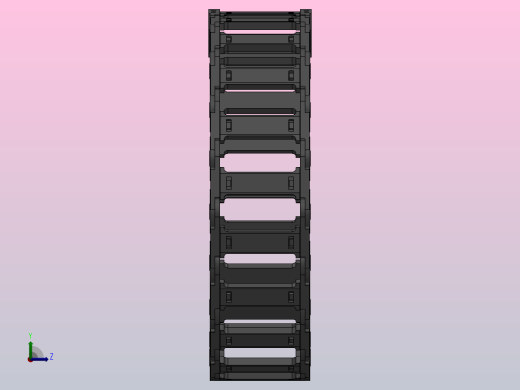 内高35弯曲半径200两侧打开型DA桥式拖链DMD35BDA-35-100-200R-30左视缩略图