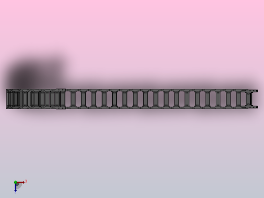 内高35弯曲半径200两侧打开型DA桥式拖链DMD35BDA-35-100-200R-30俯视缩略图