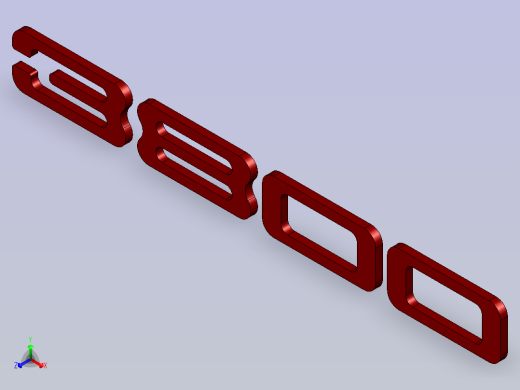 仿真设计的3800标志