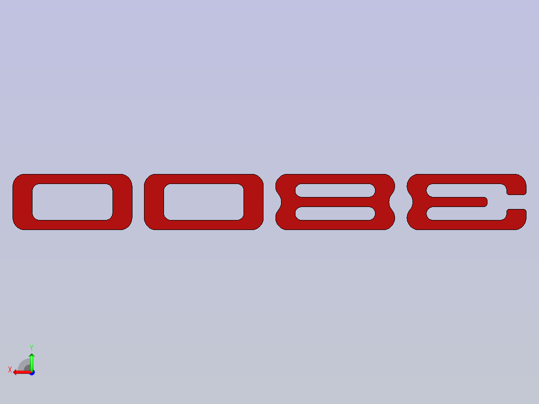 仿真设计的3800标志后视图