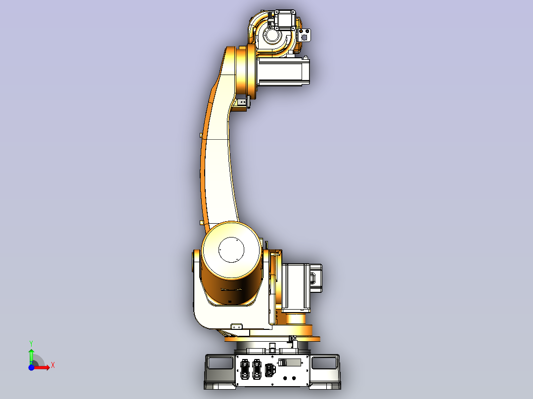 埃斯顿-ER100-DW机器人数模三维模型图纸前视图