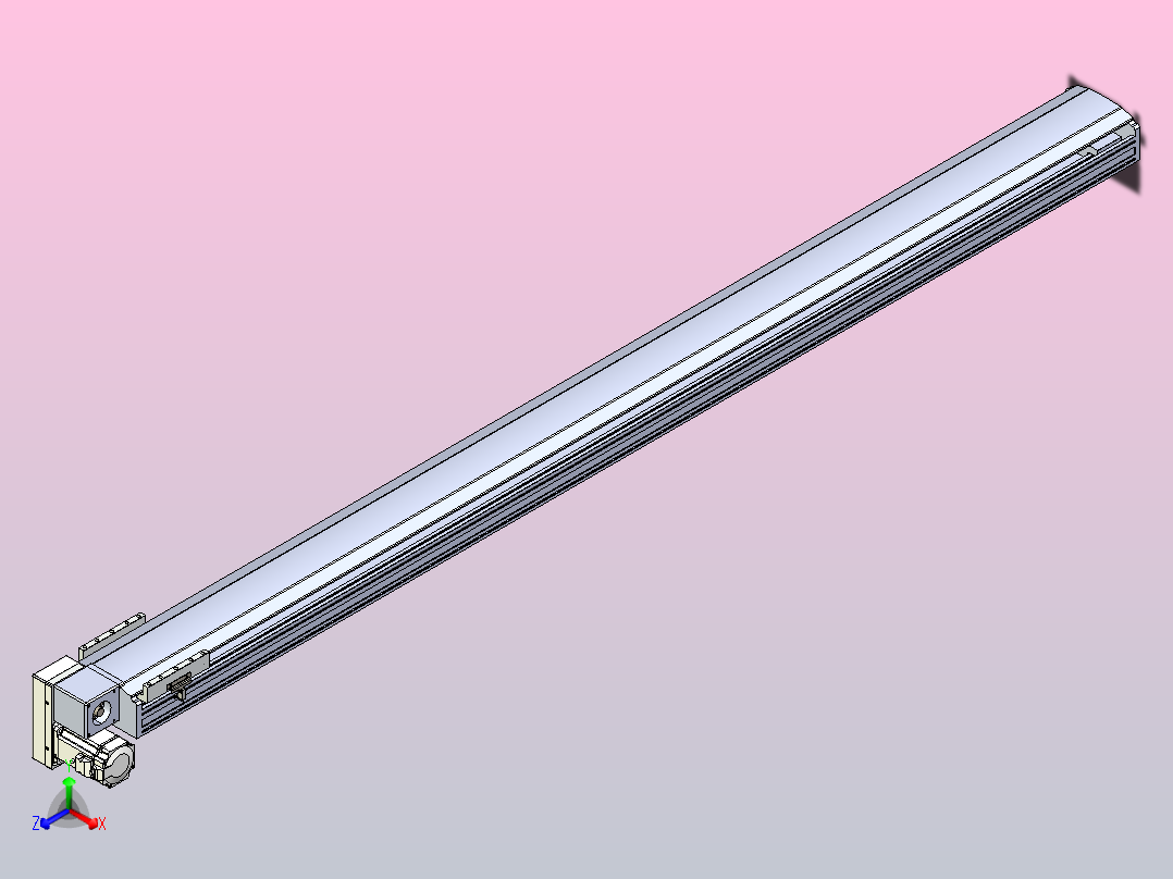 皮带直线轴半封闭可选导轨TPA-HNB-175D-140-L2250-LP-Y-P75-N3主视图