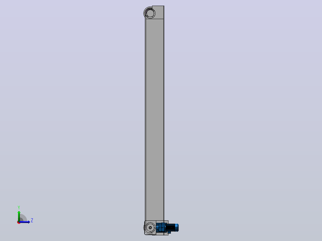 门式起重机的结构设计与建模（SW+CAD+说明书）左视图