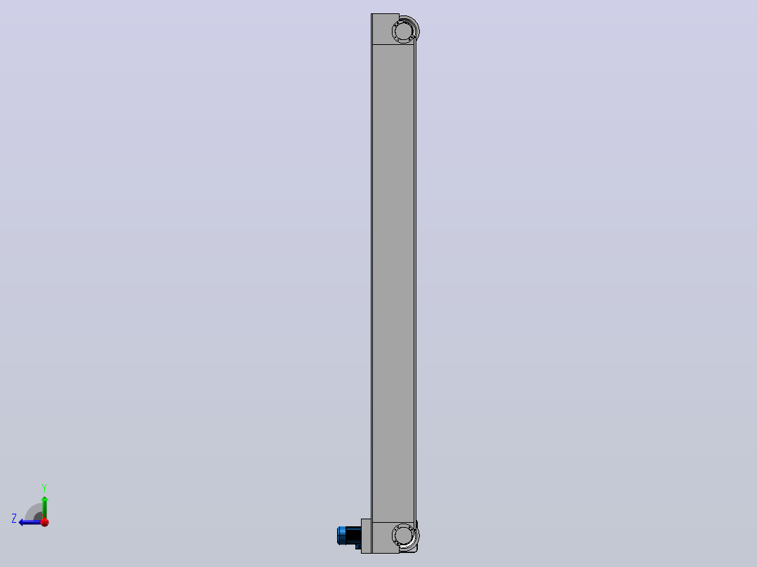 门式起重机的结构设计与建模（SW+CAD+说明书）右视图