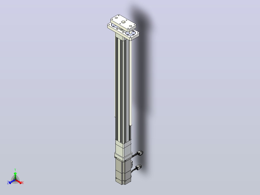 轻载电动缸TPA-ESR40-1210C-L450-M-QDX-W-P40-C3主视图