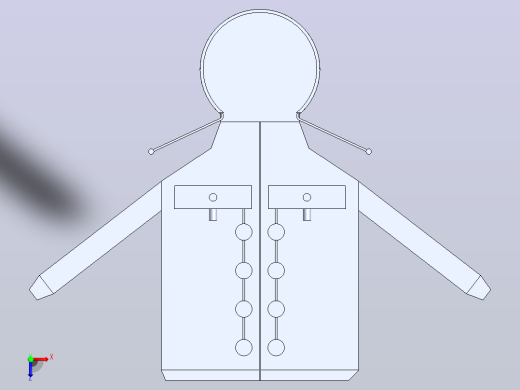 自带收纳袋的便携式校服俯视缩略图