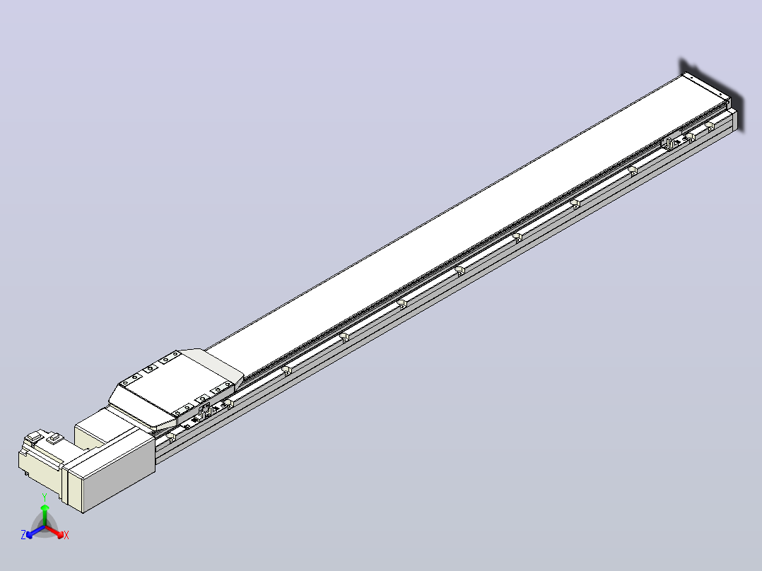 机器人皮带驱动直线轴TPA-GCB-150-P80-L1200-QR-M75-N3主视图
