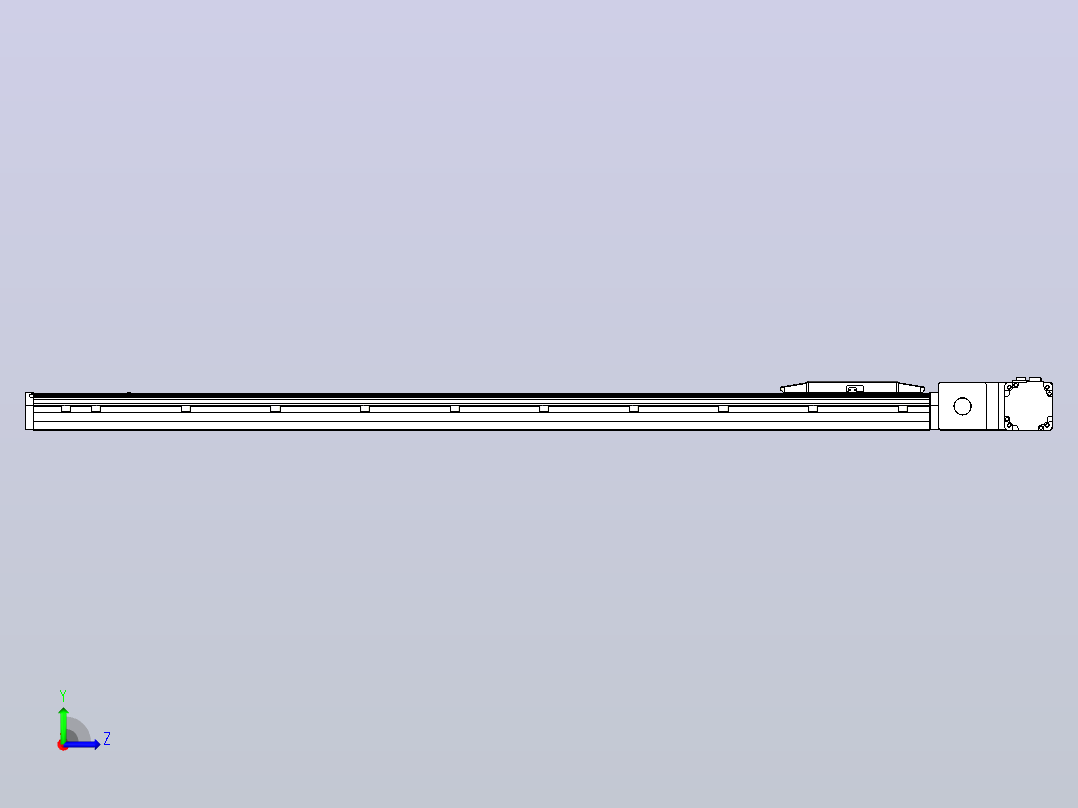 机器人皮带驱动直线轴TPA-GCB-150-P80-L1200-QR-M75-N3左视图