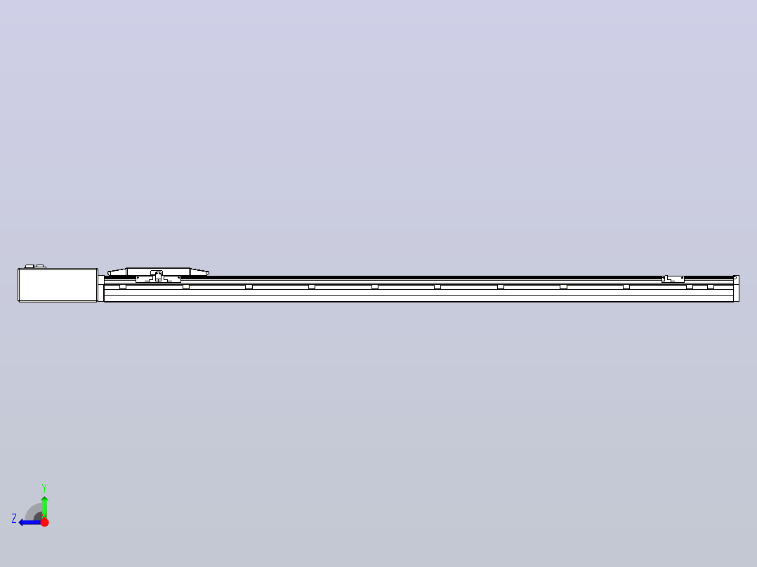 机器人皮带驱动直线轴TPA-GCB-150-P80-L1200-QR-M75-N3右视图