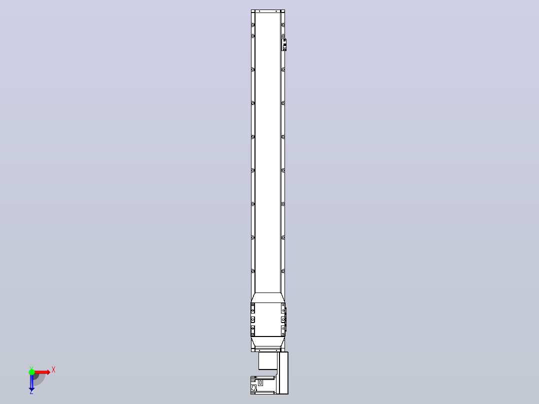 机器人皮带驱动直线轴TPA-GCB-150-P80-L1200-QR-M75-N3俯视图