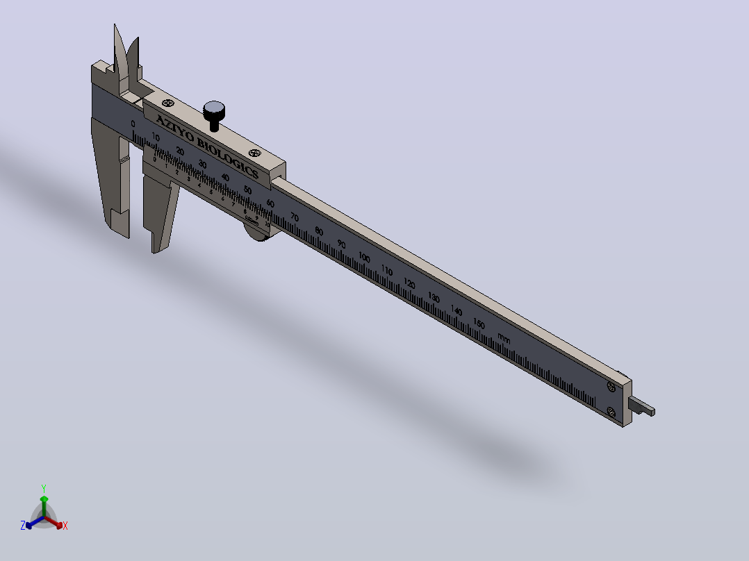 测量设备caliper-58832-模型格式为 sw正等轴测图