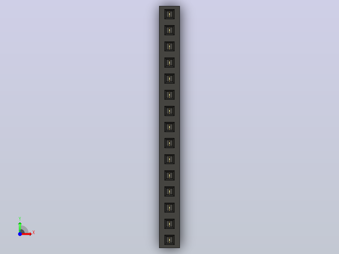 母针头Female_Header_1x15_P2.0_H4.3_straight.step前视图