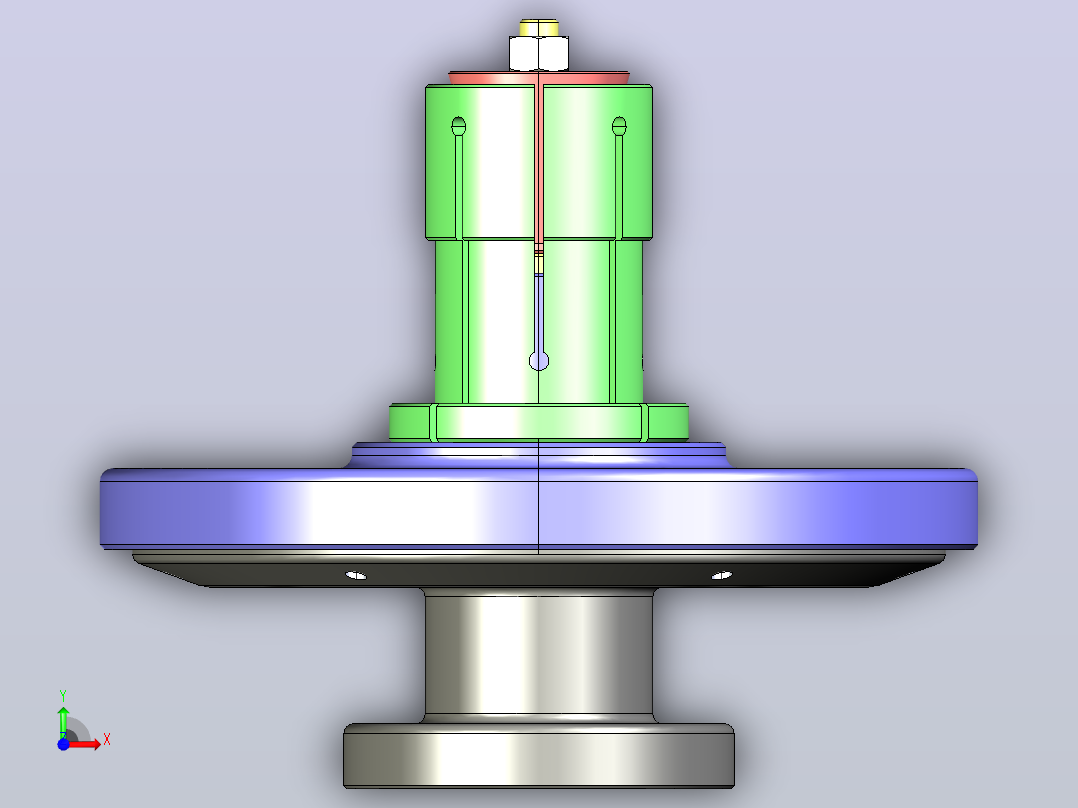 固定装置-802 diaphragm夹紧前视图