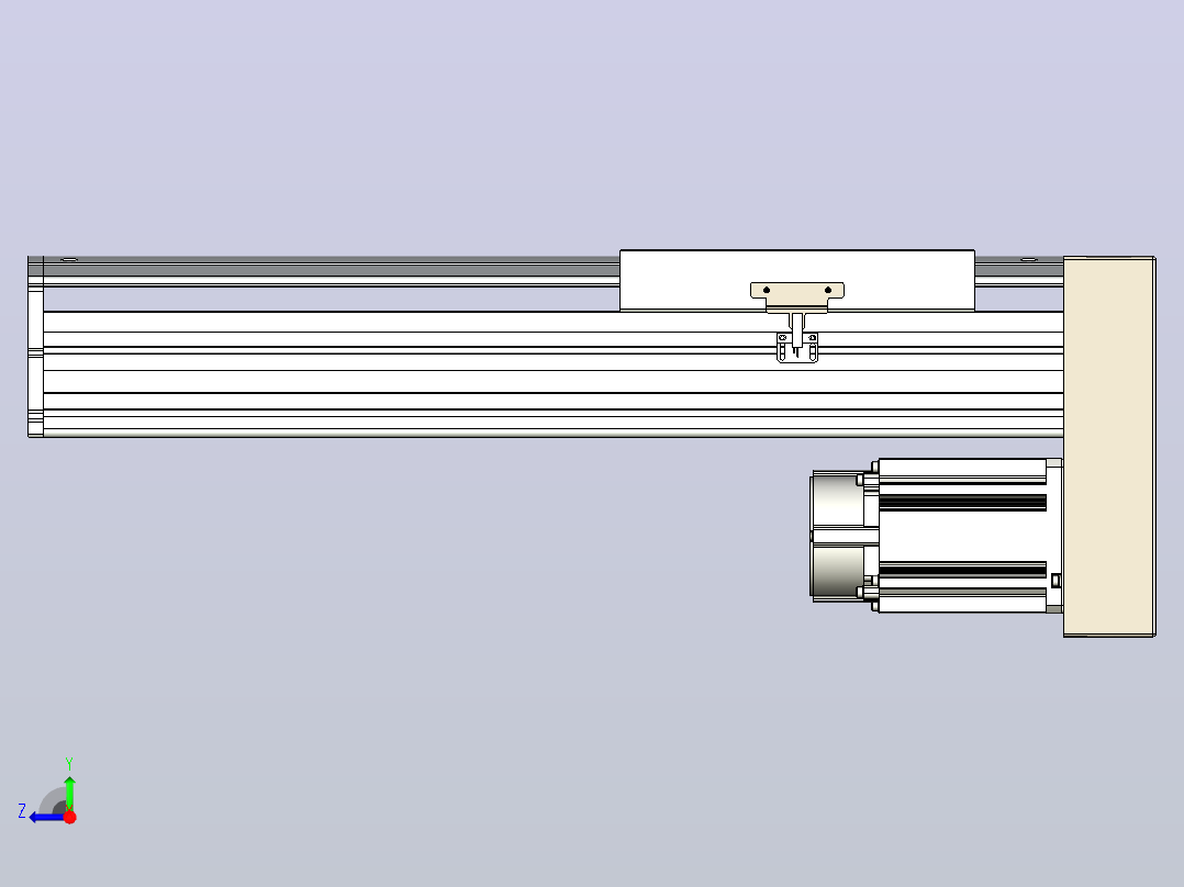 日规模组半封闭丝杆TPA-HNR-220D-3210C-L300-MP-C-P1K-N3右视图