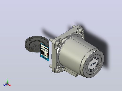 永磁减速电机HS300RC-R-10～50正等轴测缩略图