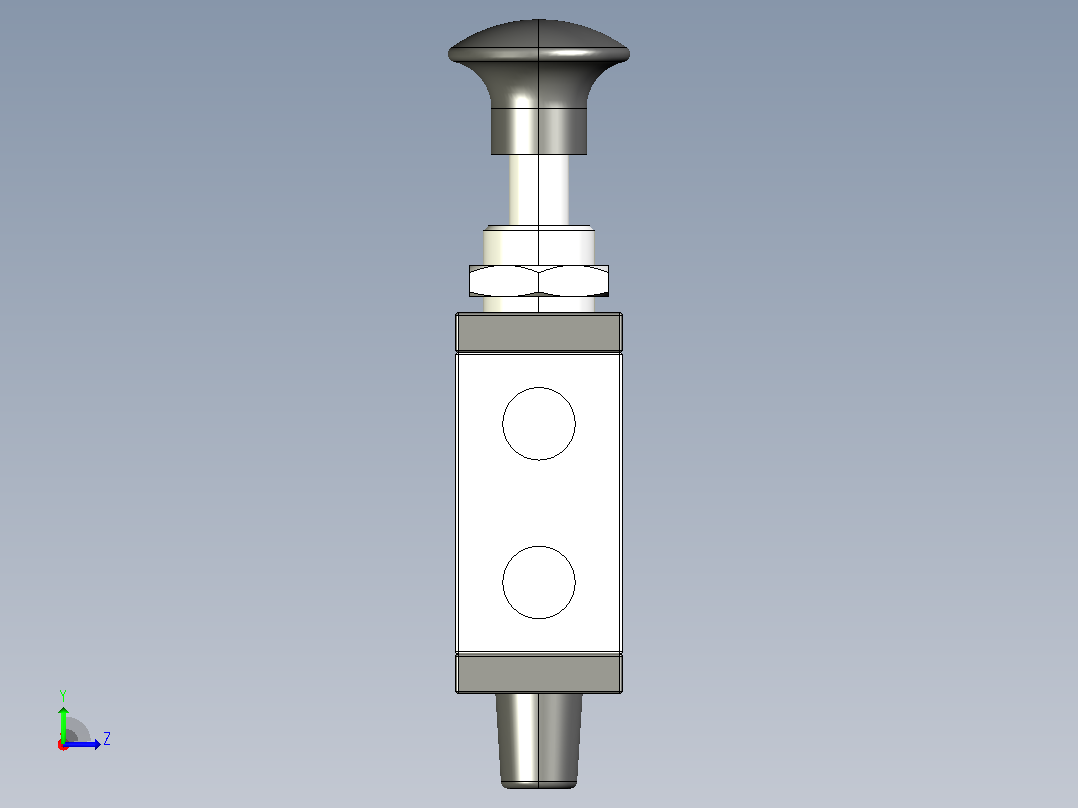 二位三通手拉阀[XQ230422]左视图