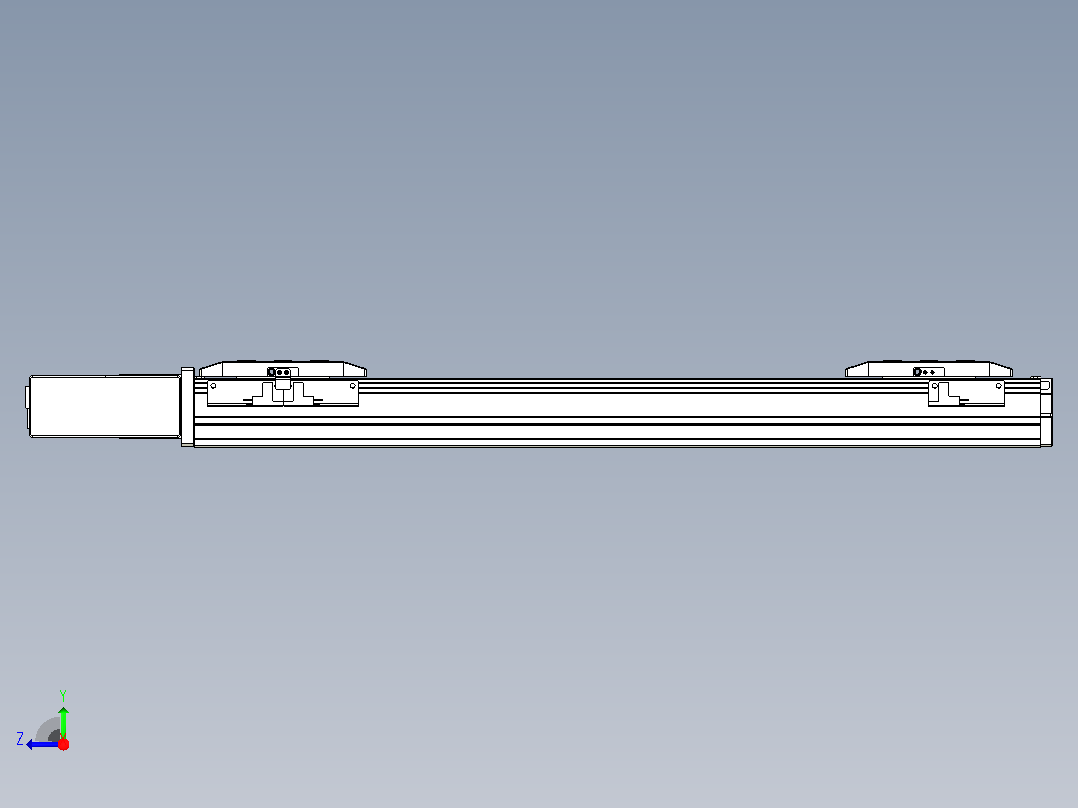 皮带直线轴双滑块型TPA-GCBS-50-P42-L150-QR-M10-N3右视图