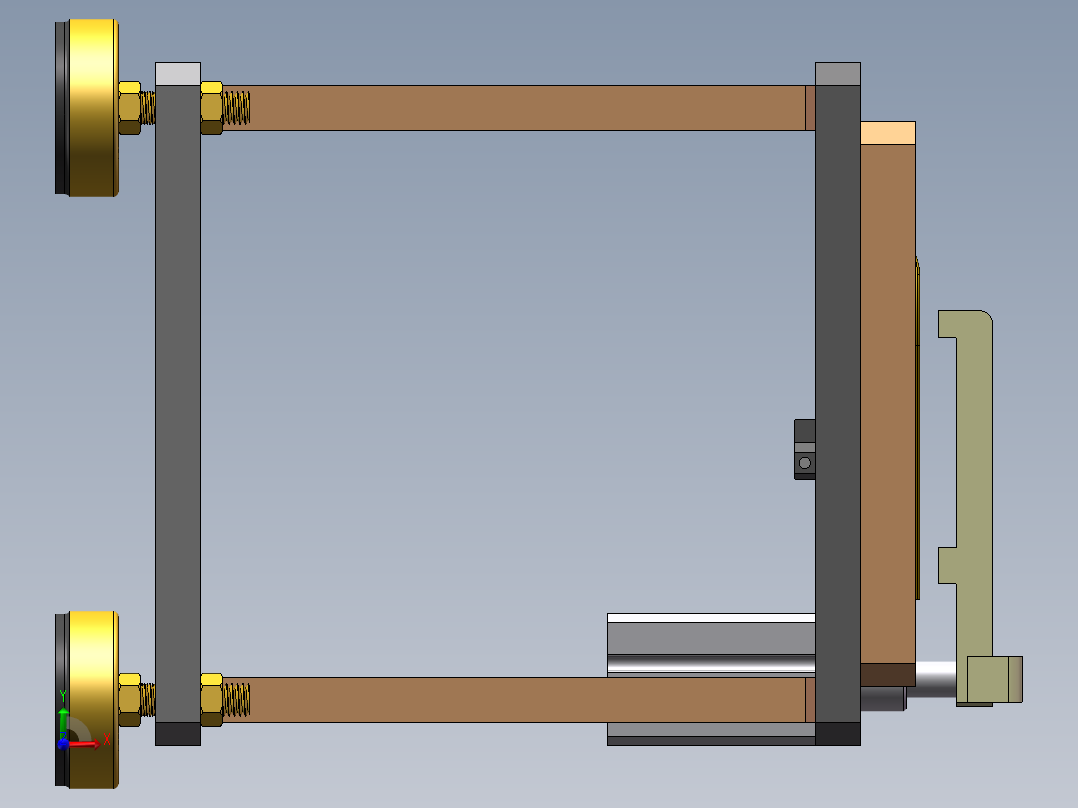 电路板焊接夹具前视图
