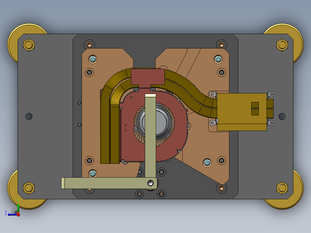 电路板焊接夹具右视图