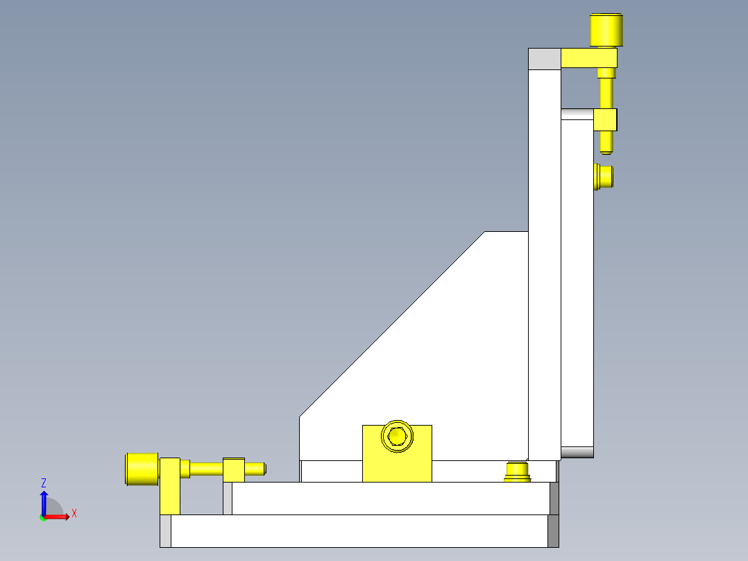 简易3轴调整机构前视图