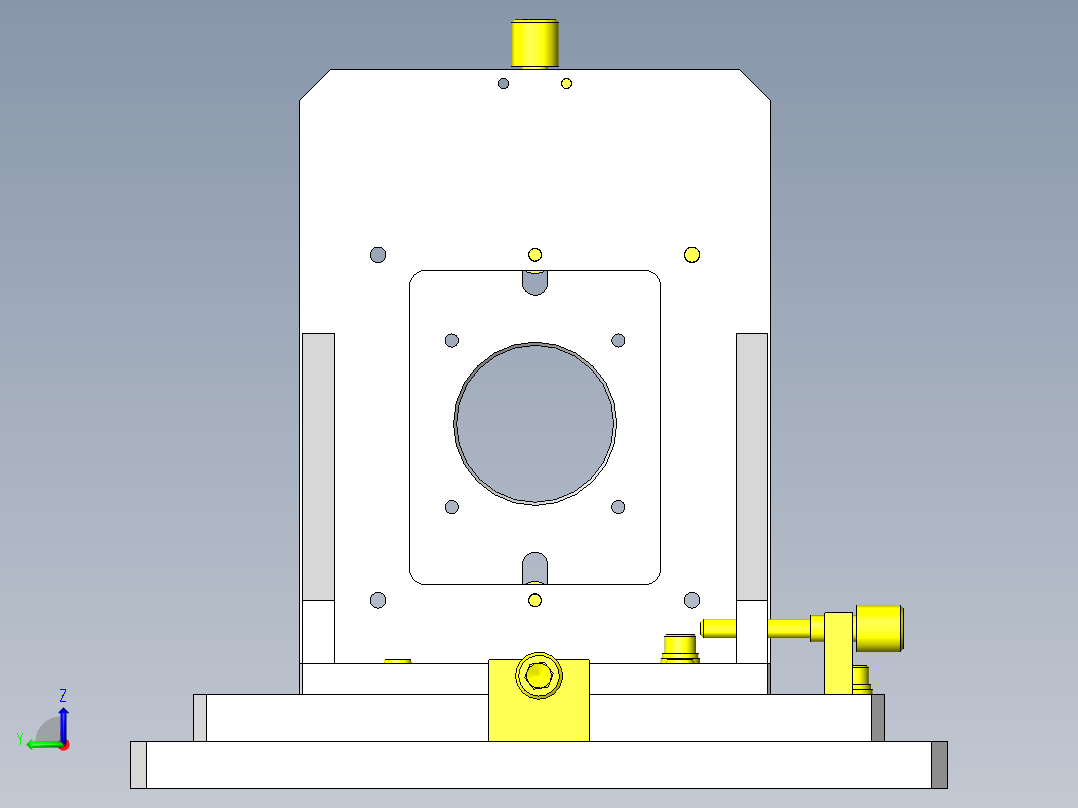 简易3轴调整机构左视图