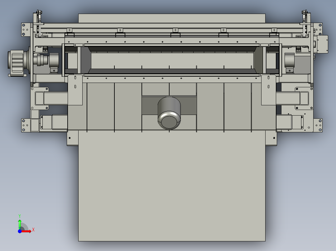 塑料粒子播撒机 非标自动化废料循环设备step前视图