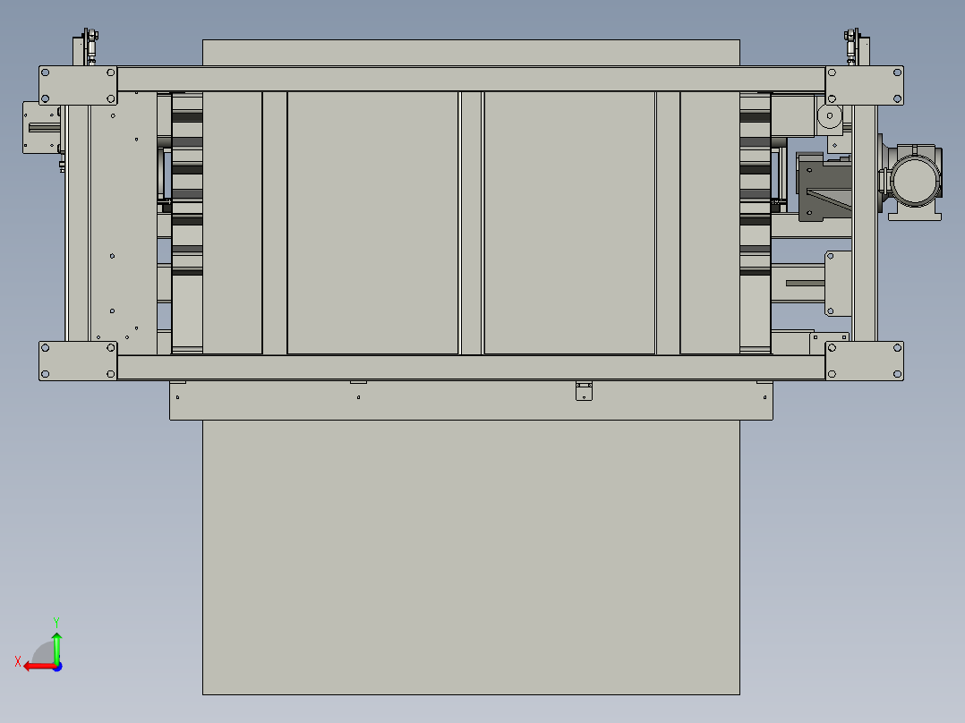 塑料粒子播撒机 非标自动化废料循环设备step后视图