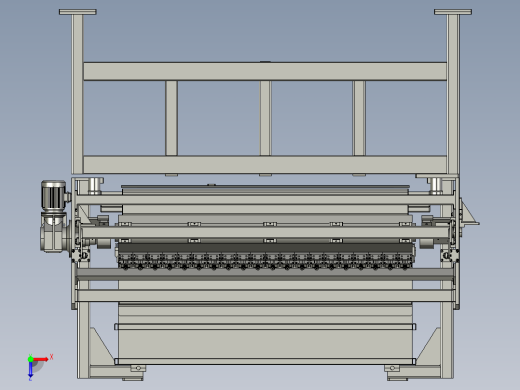 塑料粒子播撒机 非标自动化废料循环设备step俯视缩略图