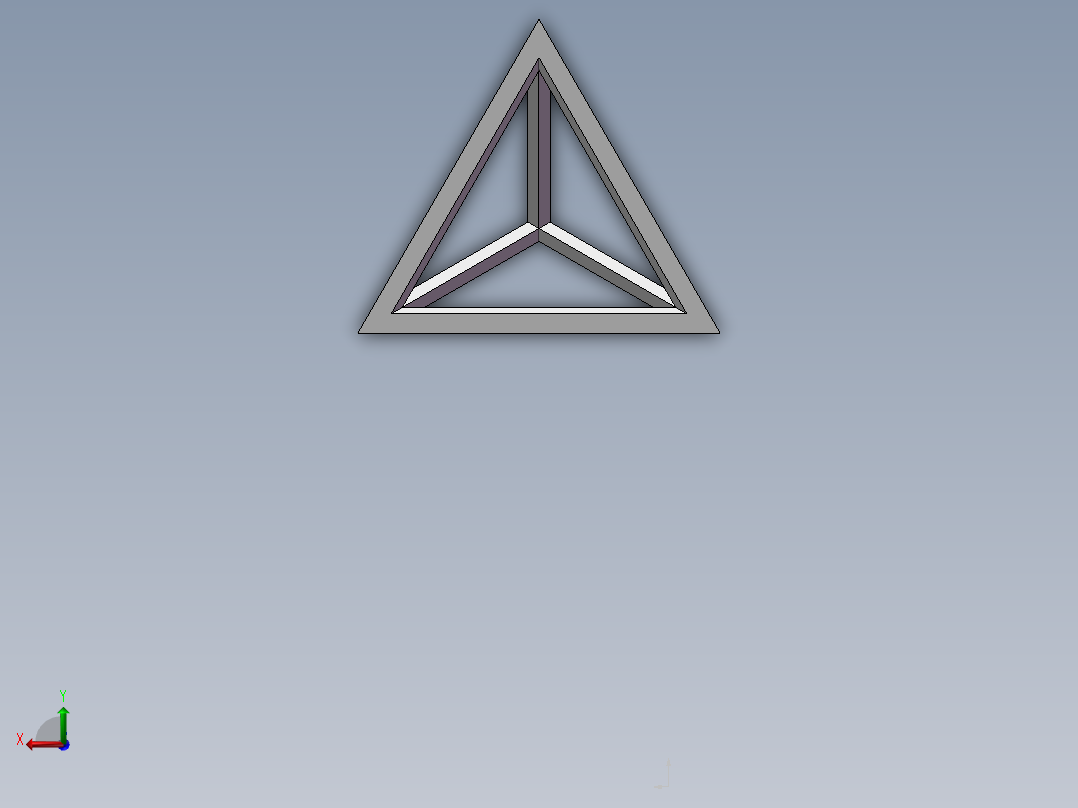 正四面体架后视图