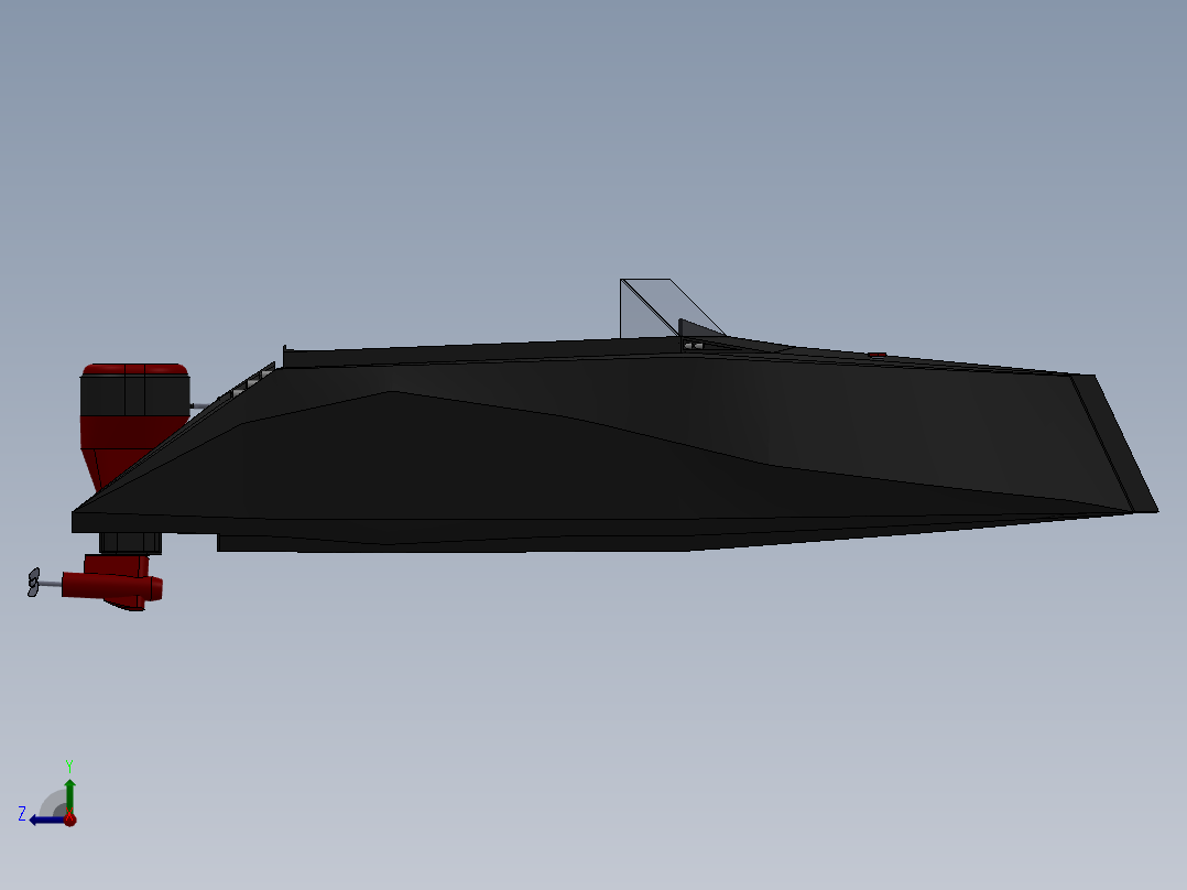 solidworks 快艇右视图