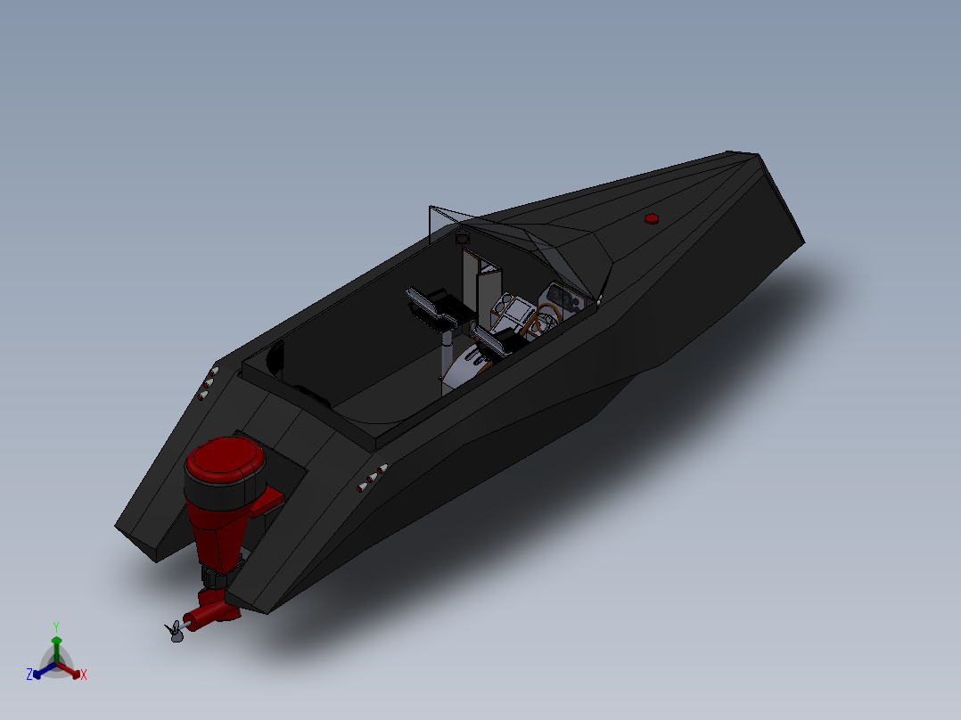 solidworks 快艇正等轴测图