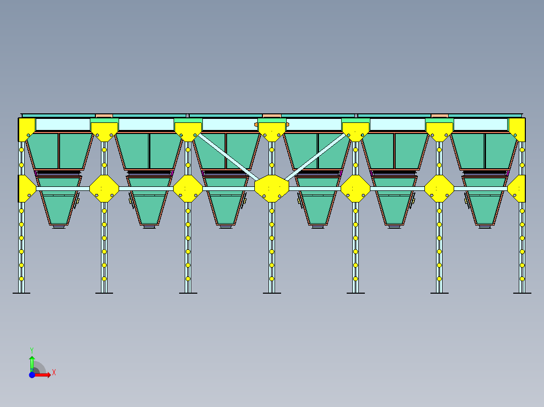 大工业袋式过滤器前视图