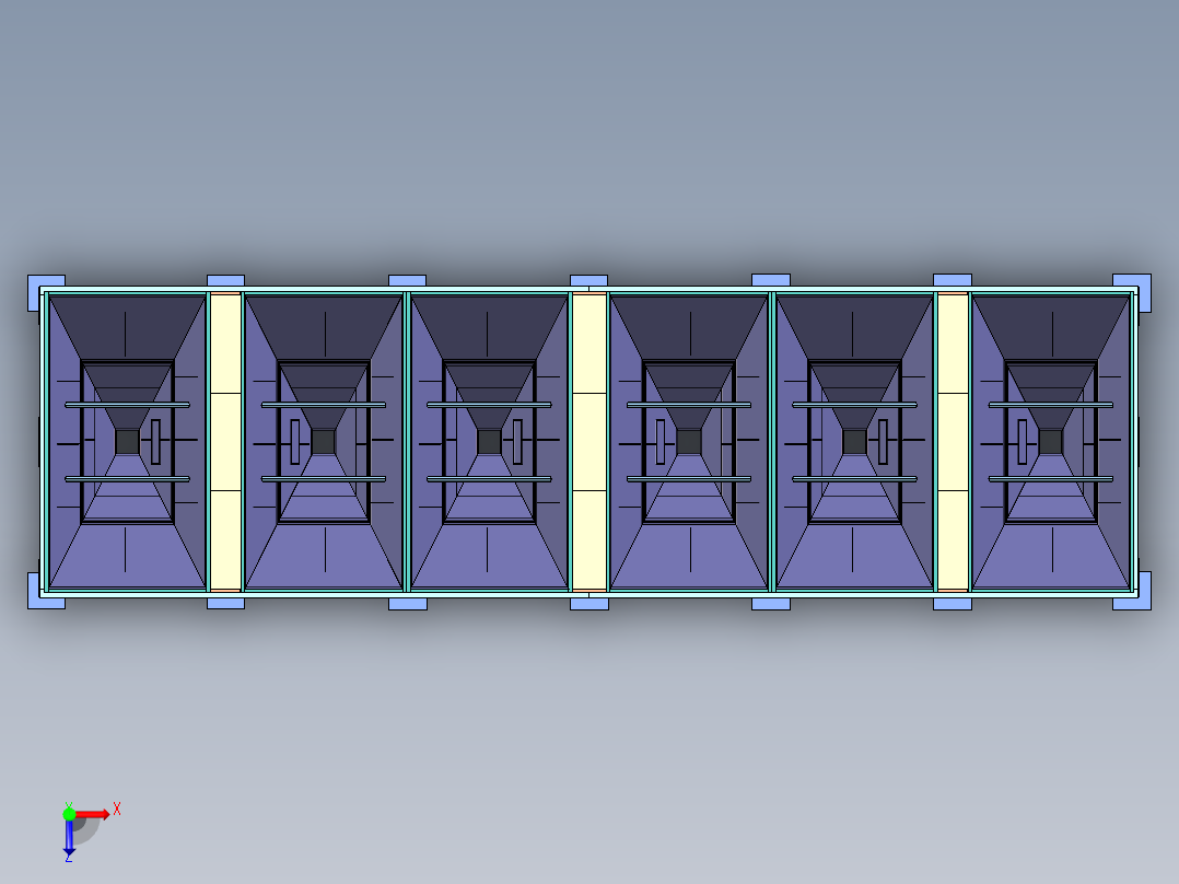 大工业袋式过滤器俯视图