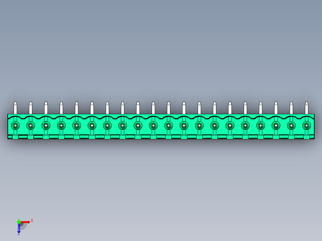 DEGSON 2EDG 系列 5.0mm 可插拔接线端子组-2EDGR-5.0-20P-14-00AH俯视图
