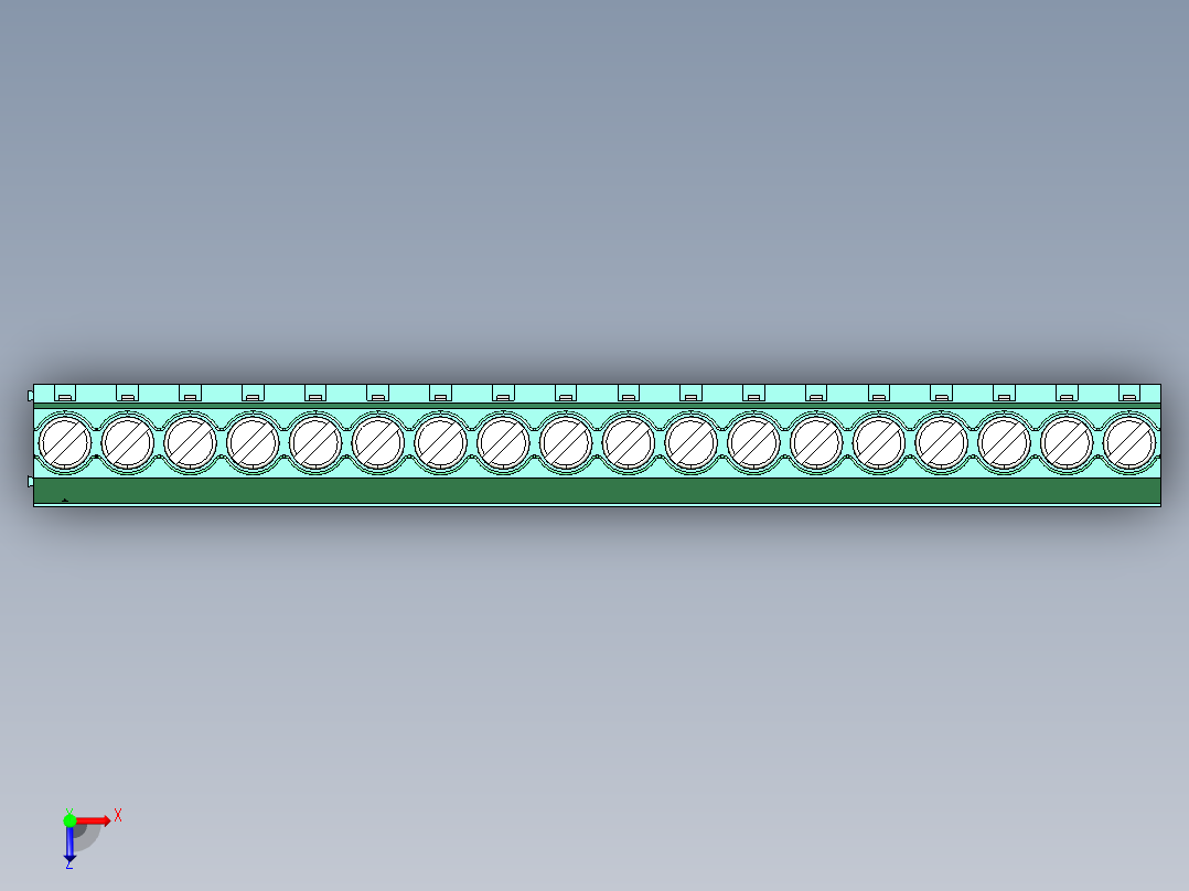DEGSON DG636 系列 6.357.629.52mm 接线端子-DG636-6.35-18P-14-00AH俯视图