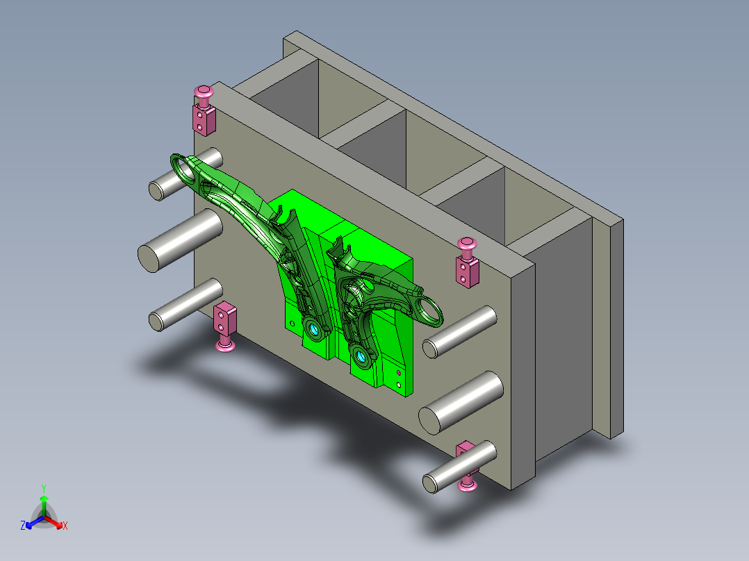 [冲压模具]特斯拉悬挂摆臂的冲压模具op60