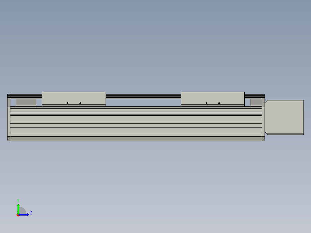 直线模组WG-LHB12-S200-L(B)设计图纸左视图