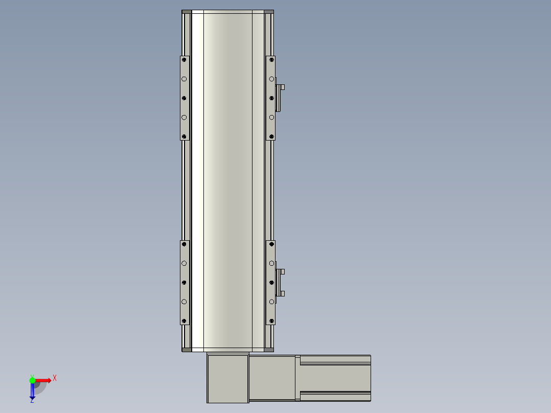 直线模组WG-LHB12-S200-L(B)设计图纸俯视图