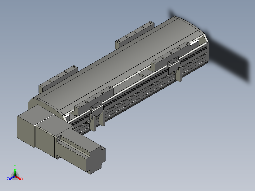 直线模组WG-LHB12-S200-L(B)设计图纸正等轴测图