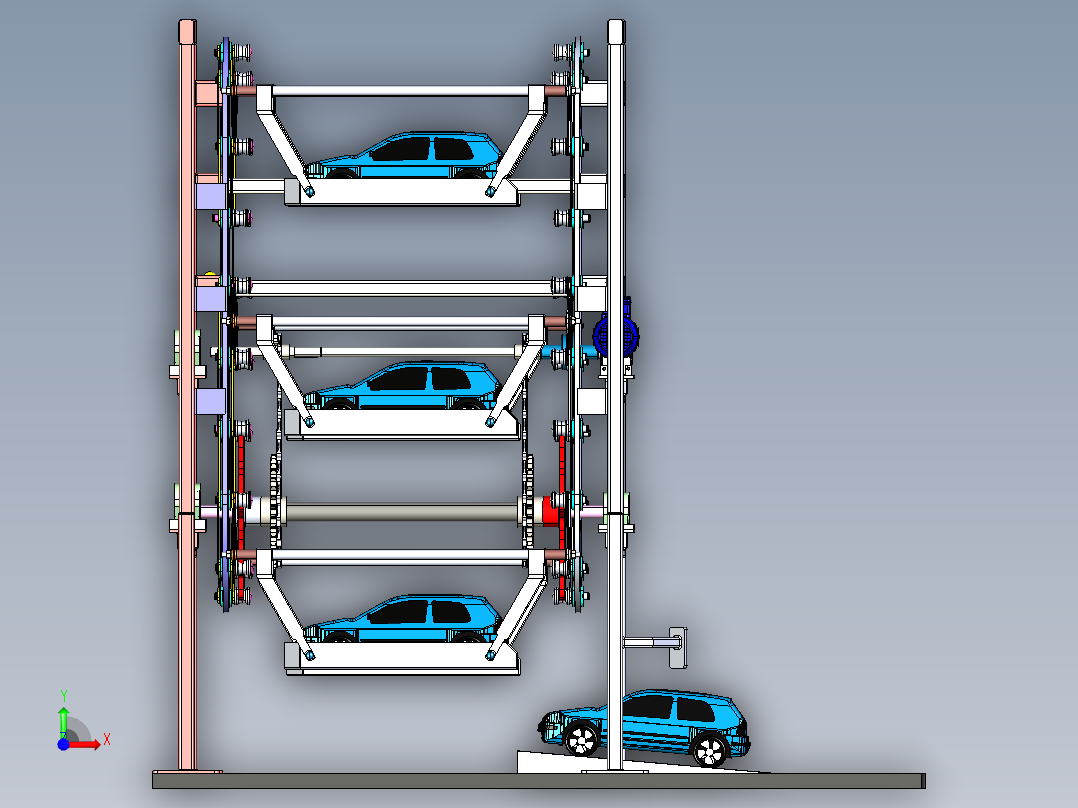 new垂直循环立体停车库前视图