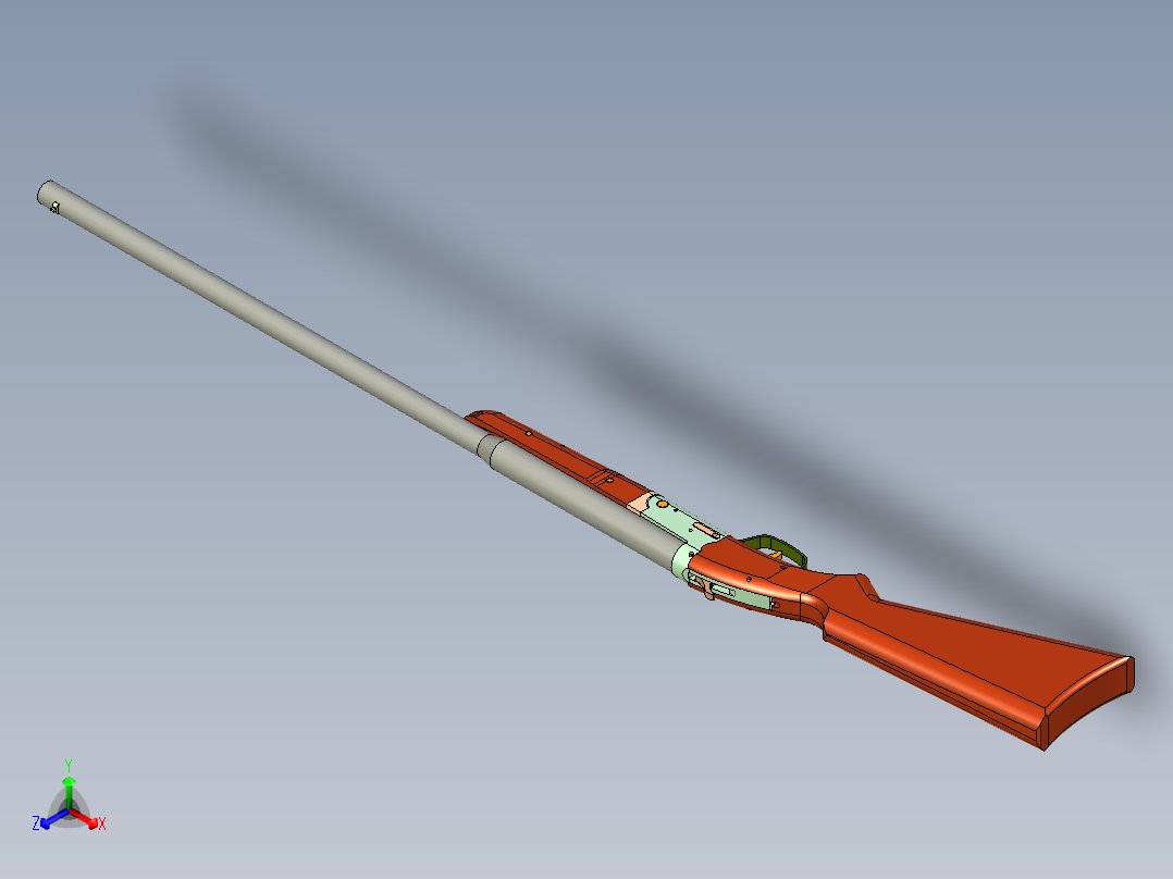 霰弹枪正等轴测图