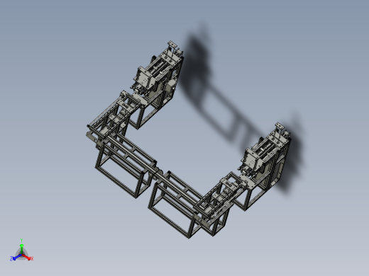 成型零件输送机装机正等轴测缩略图