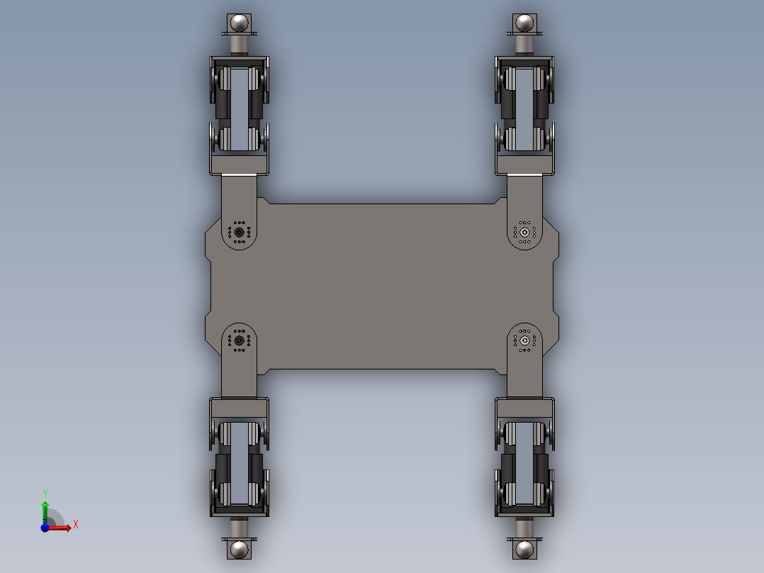 四足机器人三维模型 合集(1)前视图