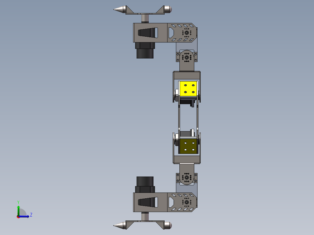 四足机器人三维模型 合集(1)左视图