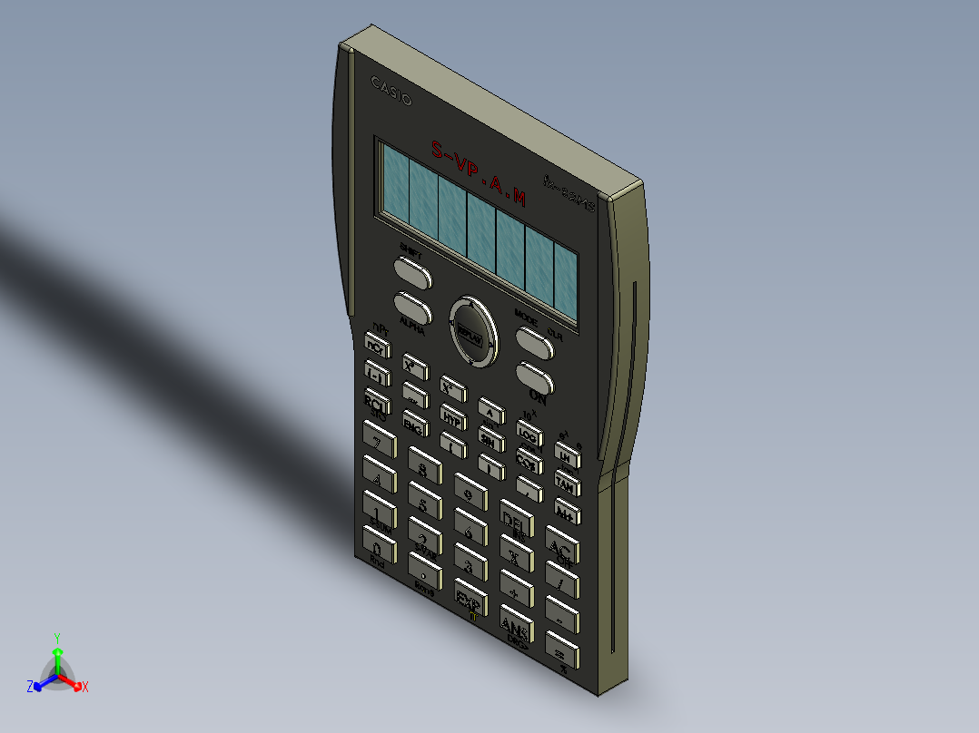 计算器21正等轴测图