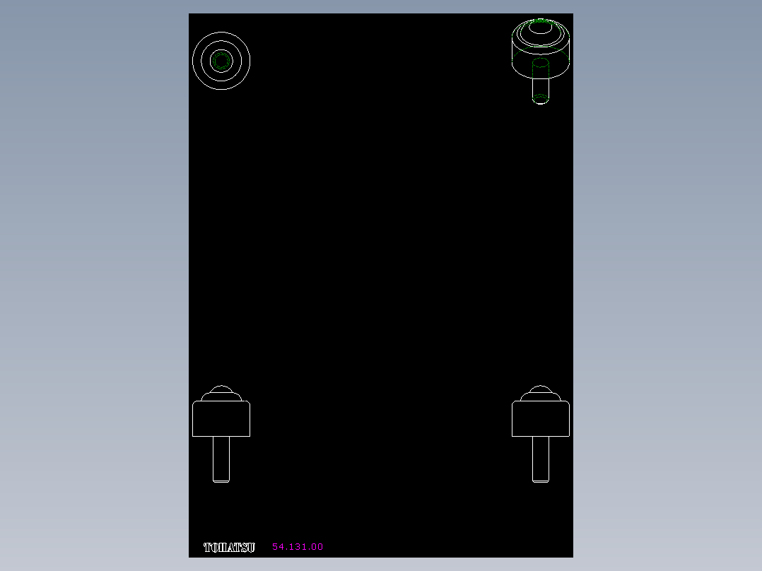 萬向滾珠54-2D多系列多零件图纸模型