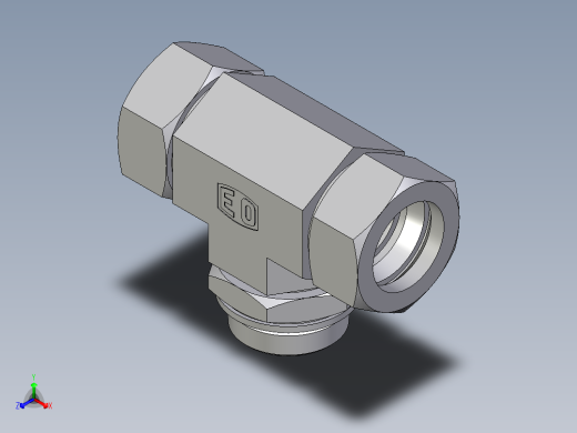 卡套式工业通用硬管接头EO_Adjustable_locknut_branch_tee_TEE35ZLMCF