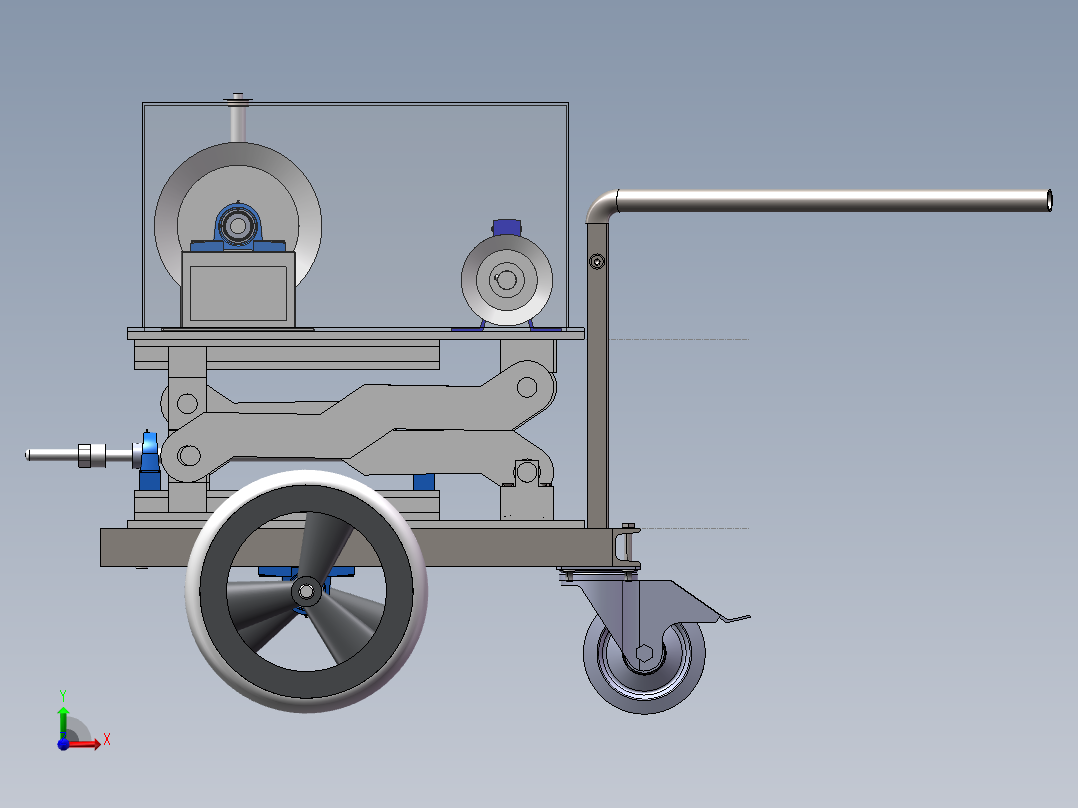 道路灌木修剪推车前视图